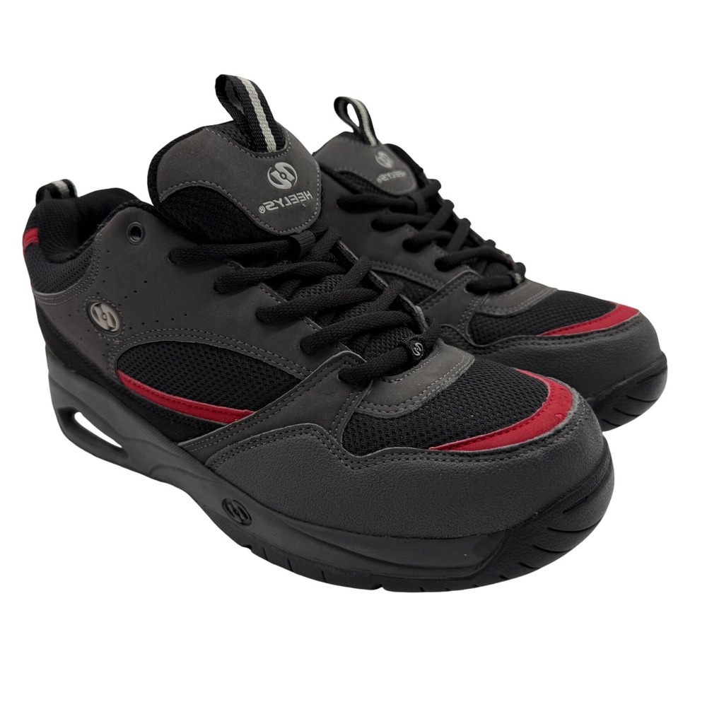 Heelys Roller Skate Shoes Charcoal Grey Black Red STYL7106 Mens 10 NEW